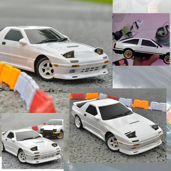 Imagem de Carro RC Drift 1:18 Skymaker AE86 RX-7 - 2.4G, Controle Remoto, Giroscópio ESP e LED