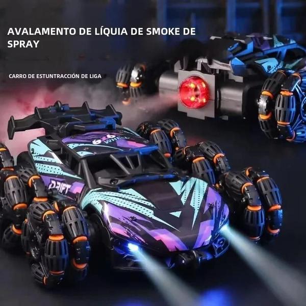 Imagem de Carro RC Dublê de Seis Rodas com Controle Remoto - Spray e Deriva