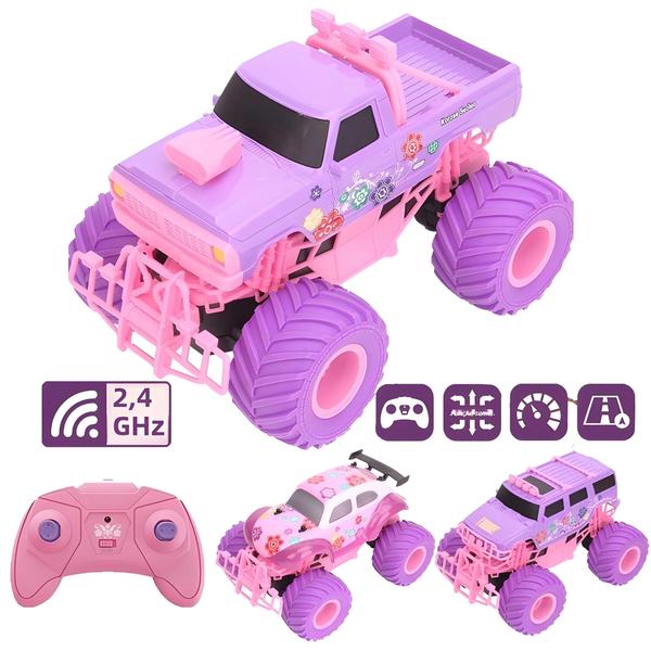 Imagem de Carro RC Elétrico Off-Road de Alta Velocidade - 24G, Rosa, Rodas Grandes