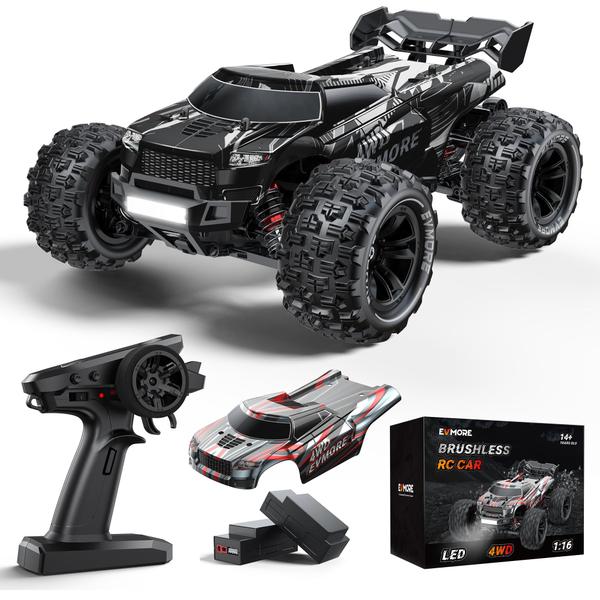 Imagem de Carro RC Evmore 1/16 sem escova 4WD 43 km/h com 2 baterias Lipo