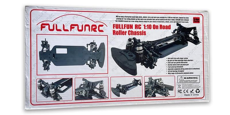 Imagem de Carro RC FullFunRC 1/10 Scale 4X4 em chassi rolante rodoviário