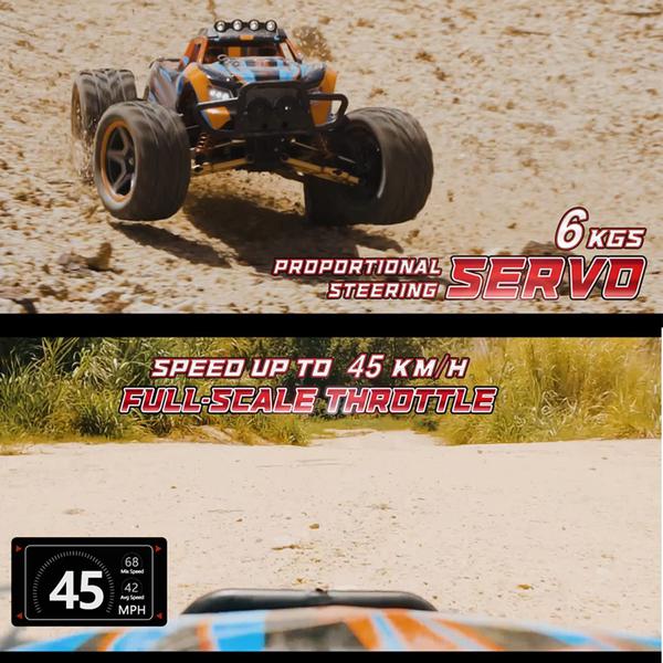 Imagem de Carro RC GoolRC WLtoys 104009 Escala 1:10 4WD 45KM/H com 3 baterias