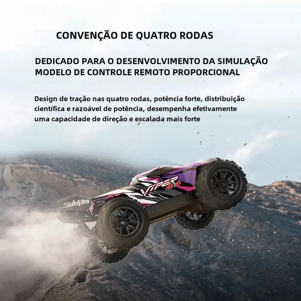 Imagem de Carro RC Off-Road com Luzes LED - 50 km/h - Brinquedo para Meninos