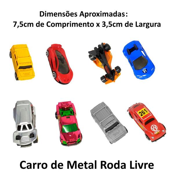 Imagem de Carro Roda Livre de Ferro Radicais com 8 Carrinhos Hot Cars Clássicos