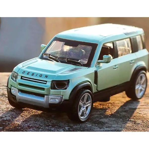 Imagem de Carro SUV Miniatura Land Rover Defender Verde Escala 1:43 6843-52 - Dorémi