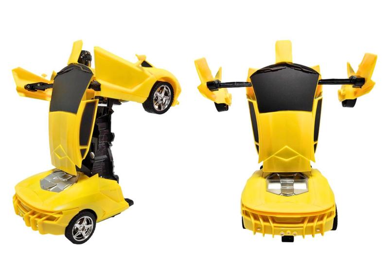 Imagem de Carro Transforma Robo Controle Remoto Amarelo Art Brink Brinquedo Recreativo