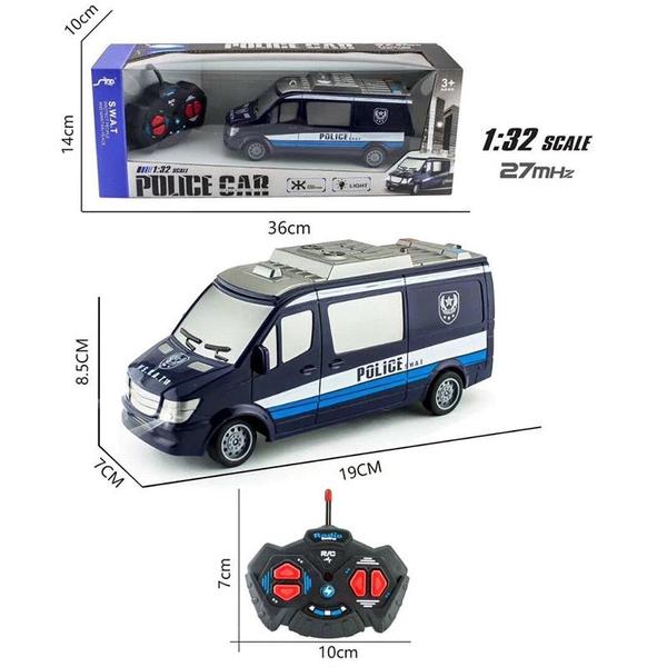 Imagem de Carro Van Bombeiro Policia Correios Salva Vidas 19cm Com Luz e Som Com Controle Remoto