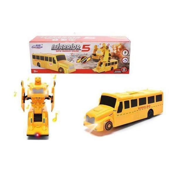 Imagem de Carro Vira Robô Luz Som Transformers Carro Amarelo