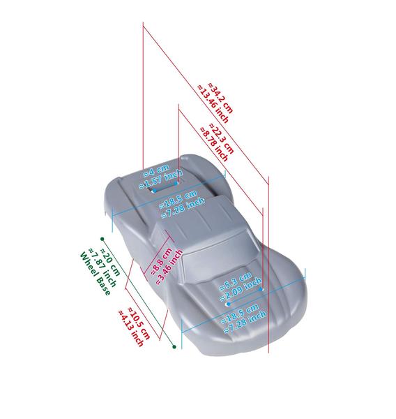 Imagem de Carroçaria de reposição SummitLink SSMN-PB-01 para carro RC 1/16 Slash