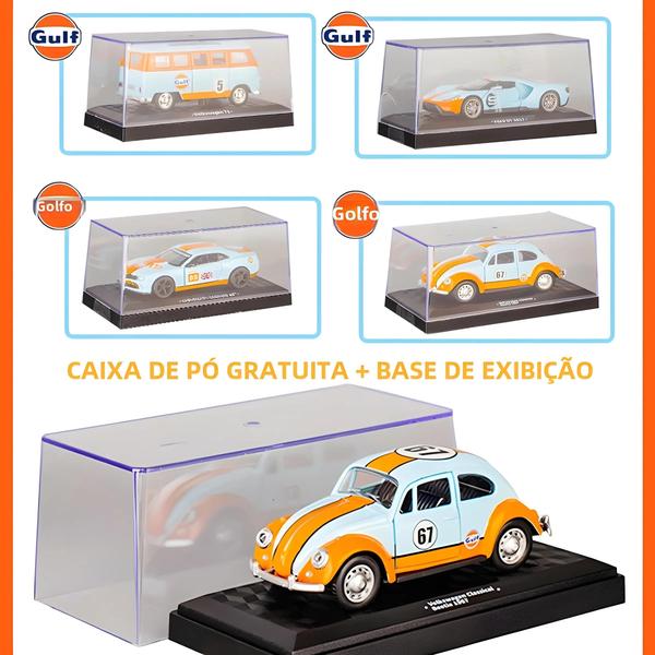 Imagem de Carros de Corrida em Miniatura Diecast - Gol, Fusca, Ônibus, Ford GT, Camaro