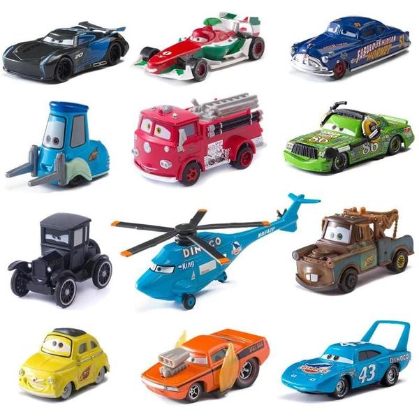 Imagem de Carros Disney Pixar - Modelo Diecast Relâmpago McQueen, Jackson Storm e Mack - 1:55