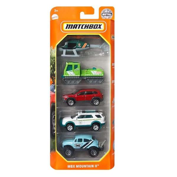 Imagem de Carros MBX Mountain II MatchBox Com 5 Carros - Mattel