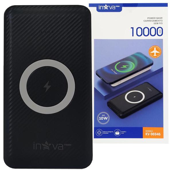 Imagem de Carrregador Portátil Power Bank sem Fio 10.000mAh Indução Original Inova 