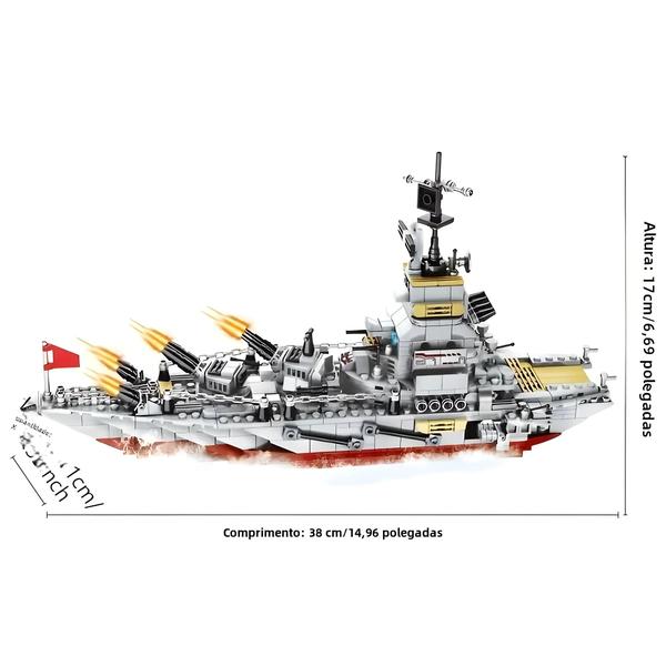 Imagem de Carruagem de Guerra Naval - Modelo de Navio em Blocos de Construção