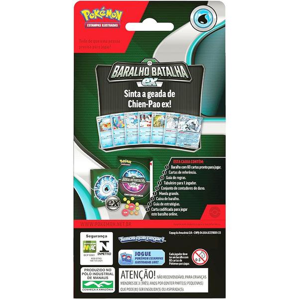 Carta Pokémon Baralho de Batalha Chien-Pao EX Para Iniciante - Copag Imagem de Carta Pokémon Baralho de Batalha Chien-Pao EX Para Iniciante