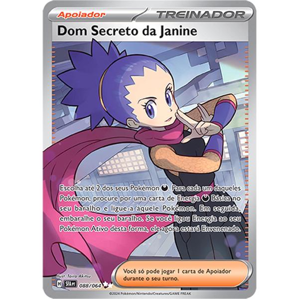 Imagem de Carta Pokémon - Dom Secreto Da Janine 88/64 - Fábulas Nebulosas - Copag