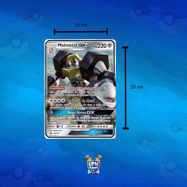 Imagem de Carta Pokémon Jumbo Brilhante Melmetal GX Foil D