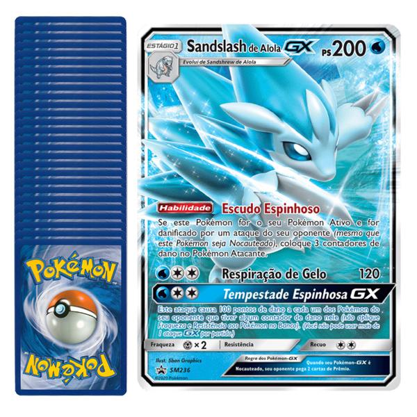 Imagem de Carta Pokémon Jumbo Brilhante Sadslash De Alola GX Foil D