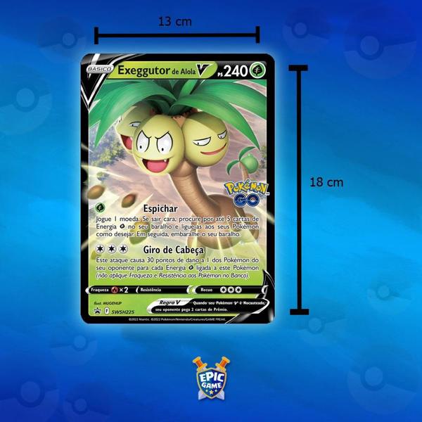 Imagem de Carta Pokémon Jumbo Exeggutor de Alola V Promo Original