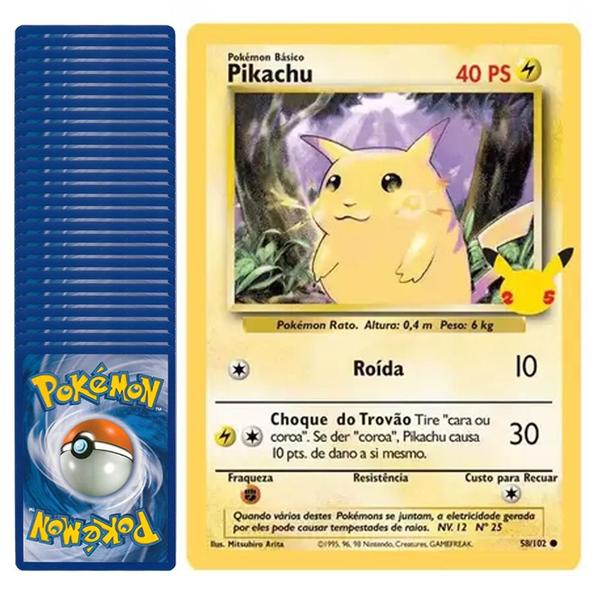 Imagem de Carta Pokémon Jumbo Pikachu Celebrações Original Copag