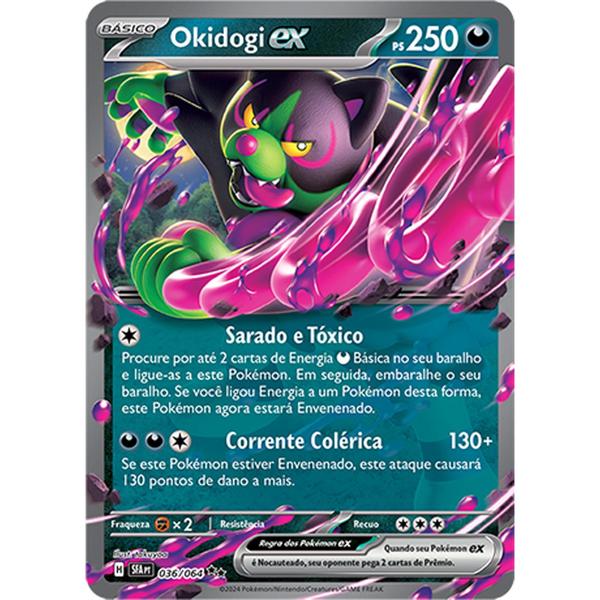 Imagem de Carta Pokémon - Okidogi Ex 36/64 - Fábulas Nebulosas - Copag