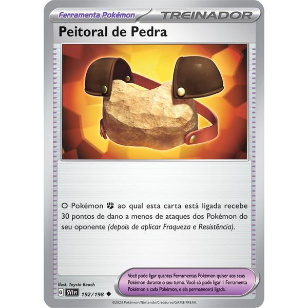 Imagem de Carta Pokémon - Peitoral de Pedra 192/198 - Escarlate Violeta SV1 - Copag