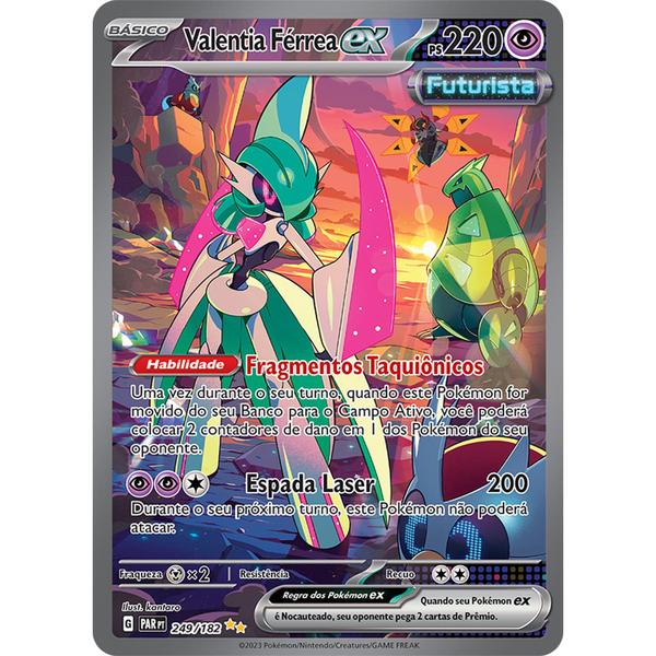 Imagem de Carta Pokémon - Valentia Férrea ex 249/182 - Fenda Paradoxal - Copag