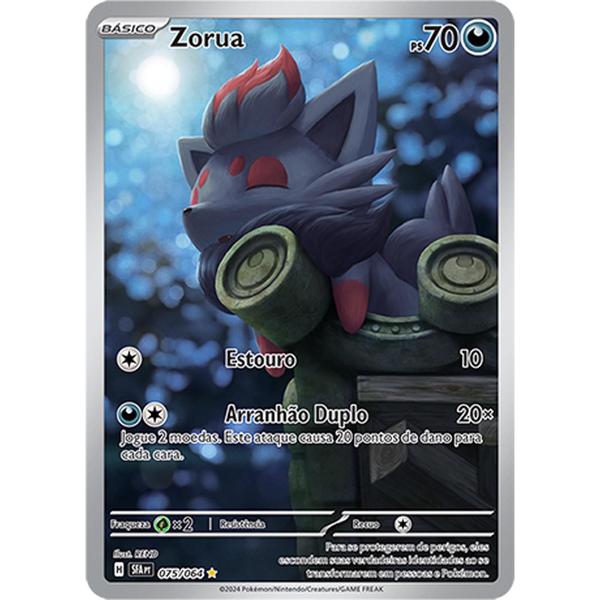 Imagem de Carta Pokémon - Zorua 75/64 - Fábulas Nebulosas - Copag