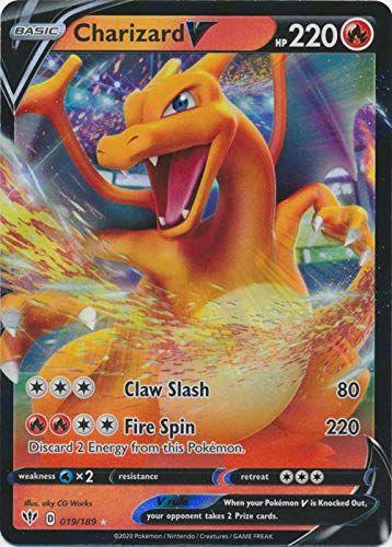 Imagem de Cartão Colecionável Pokemon Charizard V 019/189 Ultra Rare