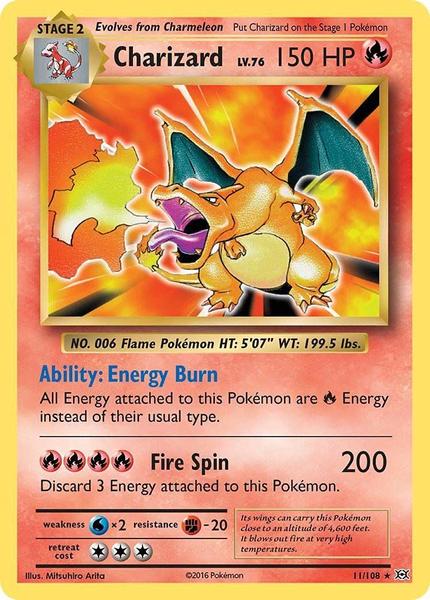 Imagem de Cartão colecionável Pokémon Charizard XY Evolutions Holo Rare