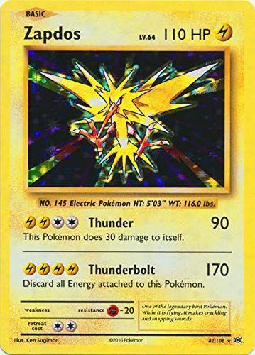 Imagem de Cartão colecionável Pokémon Zapdos XY Evolutions Holo Rare