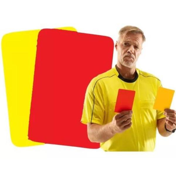 Imagem de Cartão de Arbitro Profissional Juiz de Futebol Amarelo e Vermelho