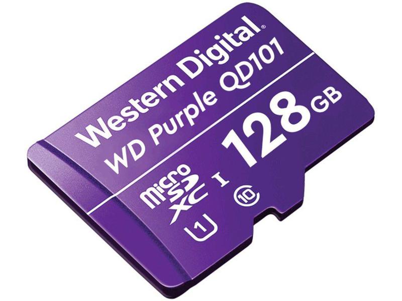 Imagem de Cartão de Memória 128GB Micro SD Western Digital - Classe 10 Câmera de Segurança WD Purple