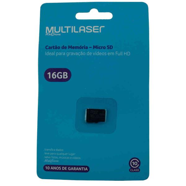 Imagem de Cartão de memória 16gb MicroSD Multilaser Classe 10