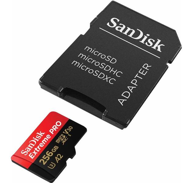 Imagem de Cartão de Memória 256GB SanDisk Extreme Pro MicroSDXC 200Mb/s UHS-I V30 U3 A2