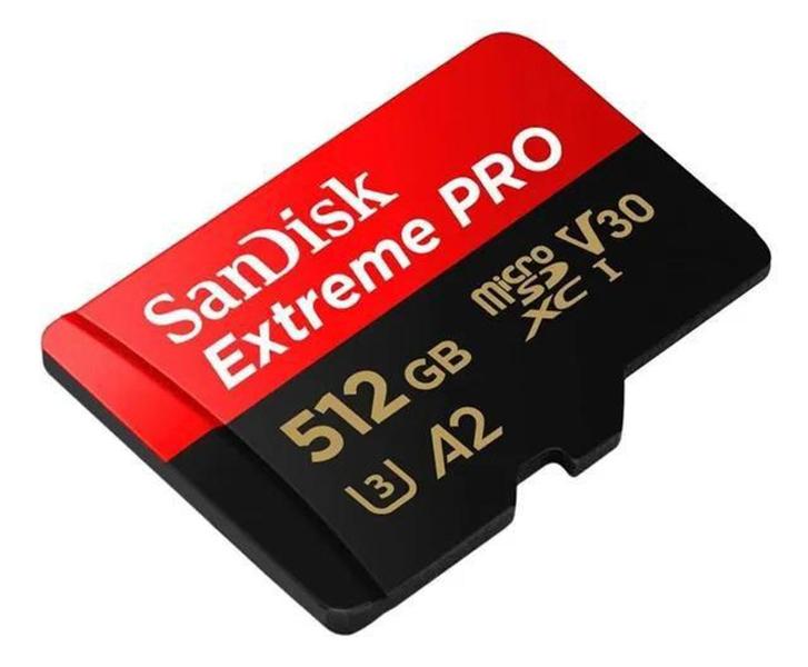 Imagem de Cartão de Memória 512gb Micro Sd Extreme Pro 200mbs Sandisk (Drones, Câmeras de Ação)