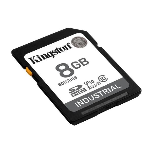 Imagem de Cartão de Memoria 8Gb SDHC Industrial C10 A1 UHS-I U3 V30 SDIT/8GB Kingston