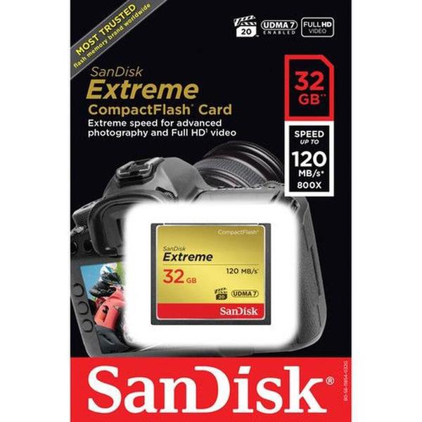 Imagem de Cartão de Memória Compact Flash Extreme 32GB 120MB/s SanDisk