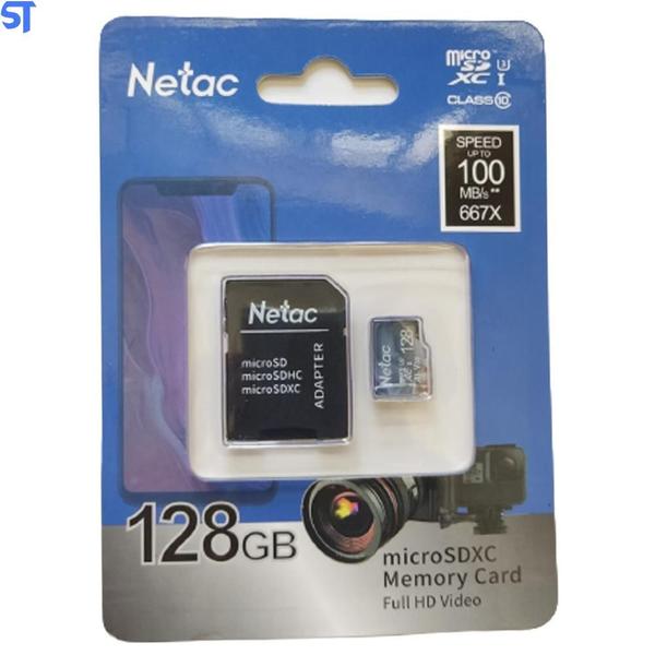 Imagem de Cartão De Memória De 128Gb+ Adapt 100Mb De Leitura - Netac