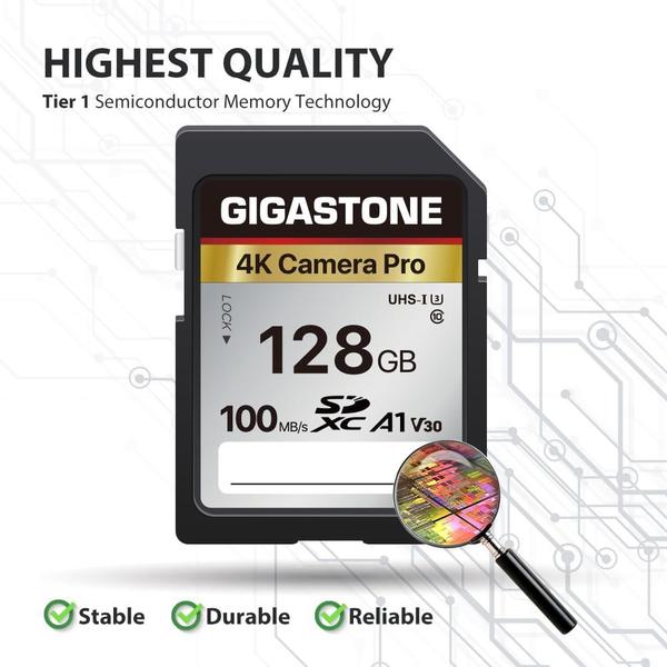 Imagem de Cartão de memória GIGASTONE 128GB SDXC com leitor USB tipo C 4K