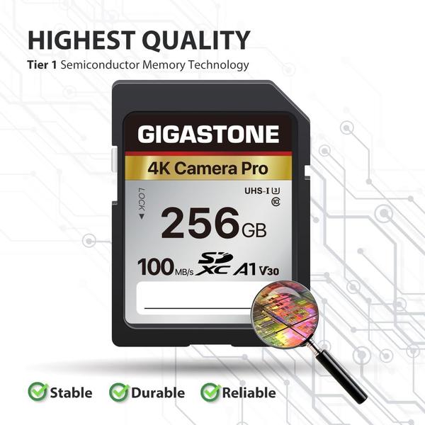 Imagem de Cartão de memória Gigastone 256GB 4K Pro Series 100MB/s SD UHS-I