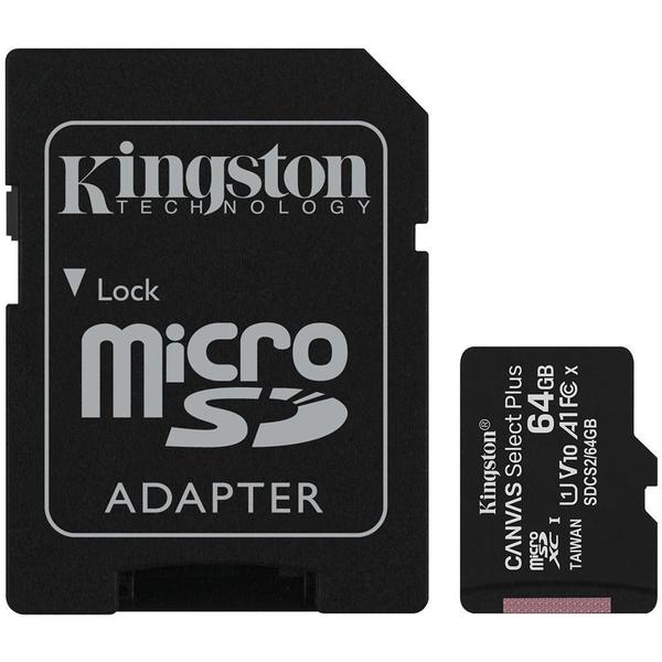 Imagem de Cartão De Memória Kingston Canvas Plus Microsd 64Gb Classe10