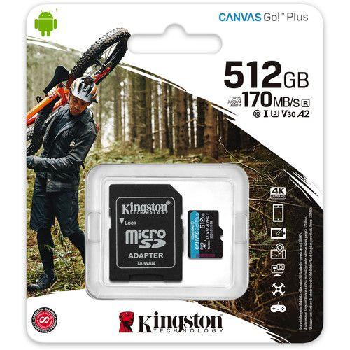 Imagem de Cartão de memória kingston micro sd xc 512gb (170mb/s)