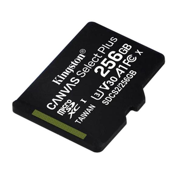 Imagem de Cartão de memória Kingston microSD de 256GB Canvas Select Plus - 100MB/s - Classe 10 com adaptador SD - SDCS2/256GB