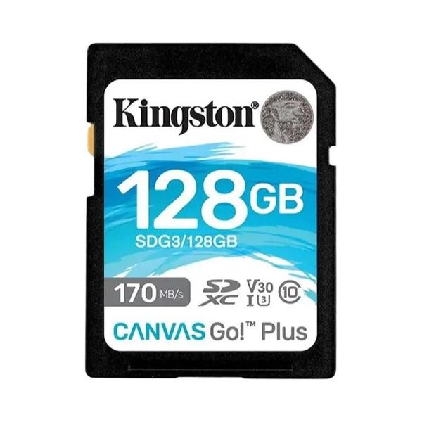 Imagem de Cartão de Memória Kingston SD V30 U3 C10 - 64GB, 128GB ou 256GB - Até 170MB/s de Leitura