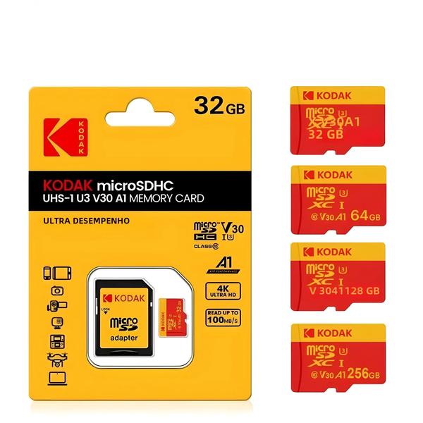 Imagem de Cartão de Memória Kodak microSDXC Class 10 U3 4K - 32GB, 64GB ou 128GB