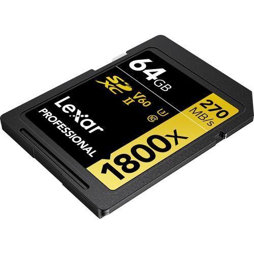 Imagem de Cartão De Memória Lexar Sd Xc 64Gb 1800X Uhs-Ii 270Mb/S Gold