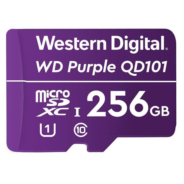 Imagem de Cartão De Memória Micro-SD 256 GB WD Purpleee Intelbras Durabilidade 5x Maior, Gravação Contínua 24/7