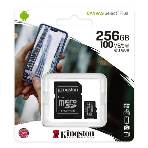 Imagem de Cartao de Memoria Micro SD Kingston 256GB / 100MBS - (SDCS2/256GB)