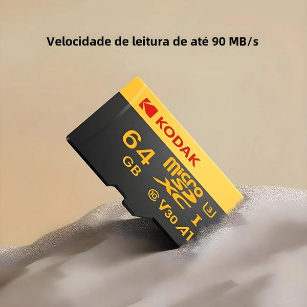 Imagem de Cartão de Memória Micro SD KODAK 32GB/64GB - Para Celular, PC, Câmera, Games e Mais